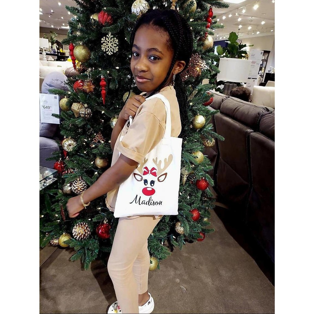 Personalized Christmas Tote Bag